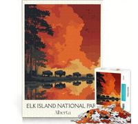 Puzzle da 1000 pezzi per adulti, poster di viaggio dell'Alberta, giochi educativi, allena la mente e le mani, collezione d'artista, belle arti 50x75cm