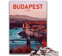 Puzzle da 1000 pezzi per adulti, poster di viaggio di Budapest, ART 1000 pezzi per adolescenti, gioco a quiz, decorazione da parete, regali unici per compleanno e Natale (50x75cm)