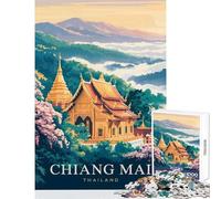 Puzzle da 1000 pezzi per adulti poster di viaggio di Chiang Mai Thailandia giocattolo educativo regalo di compleanno gioco impossibile migliorare l'amore tra coppie dimensioni 50x75cm