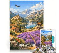 Puzzle da 1000 pezzi per adulti, poster Mercantour Provence, gioco impossibile, antistress, compleanno e Natale 50x75cm