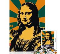 Puzzle da 1000 pezzi per adulti poster Pop Art della Gioconda decorazione per la casa giocattoli regalo di compleanno gioco educativo con poster abbinato e foglio di quiz dimensioni 38x52cm