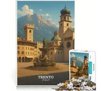 Puzzle da 1000 pezzi per adulti, poster Trento Italia, gioco educativo, difficile e stimolante, collezione d'artista, belle arti 50x75cm