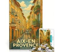 Puzzle da 1000 pezzi per adulti, poster vintage di Aix-en-Provence, giochi per famiglie, passatempo per le vacanze a casa, regali unici per compleanno e Natale 38x52cm