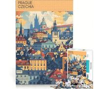 Puzzle da 1000 pezzi per adulti, Praga, Repubblica Ceca, giochi educativi, decorazione per la casa, collezione d'artista, belle arti 38x52cm