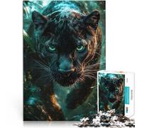 Puzzle da 1000 pezzi per adulti Primo piano della Pantera Nera Sfida di gioco educativo giocattolo Collezione di artisti, Belle arti 38x26cm