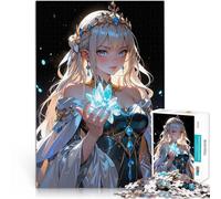 Puzzle da 1000 pezzi per adulti Principessa anime con cristallo Vacanza a casa: uccidere il tempo Lista dei desideri con Babbo Natale 52x38cm