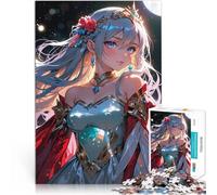 Puzzle da 1000 pezzi per adulti Principessa anime dagli occhi azzurri Gioco di famiglia per e Giocattoli per la decorazione della casa 38x26cm