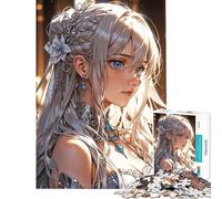 Puzzle da 1000 pezzi per adulti Principessa argentata eterea in una luce radiosa gioco rilassante per adulti sfida impegnativa regalo antistress (dimensioni 50x75cm)