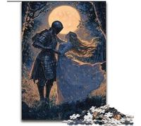 Puzzle da 1000 pezzi per adulti, principessa e cavaliere, in legno, regalo perfetto per compleanni, feste e decorazioni per la casa, dimensioni 50X75cm