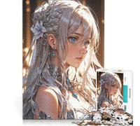 Puzzle da 1000 pezzi per adulti: Principessa eterea d'argento in una luce radiosa, gioco per famiglie, allena la mente e la manualità, ideale come regalo per tutta la famiglia 38x52cm