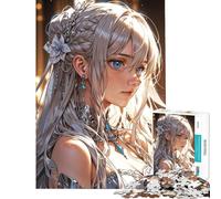 Puzzle da 1000 pezzi per adulti Principessa eterea d'argento in una luce radiosa gioco rompicapo per adulti migliora la memoria regalo di Natale o compleanno (dimensioni 38x52cm)