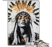 Puzzle da 1000 pezzi per adulti, principessa indiana dorata, puzzle in legno per adulti, 50x75cm, sfida per la mente, regalo perfetto per adolescenti e arredamento per la casa