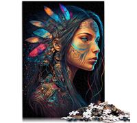 Puzzle da 1000 pezzi per adulti, principessa indiana, puzzle di pensiero, un'opera d'arte per adolescenti dai 14 anni in su, 50 x 70 cm