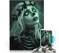 Puzzle da 1000 pezzi per adulti Principessa Zombie Verde Neon Fatto di cartone Adatto a persone dai 14 anni in su sfida educativa Attività divertenti a casa, regali di compleanno, regali di viaggio