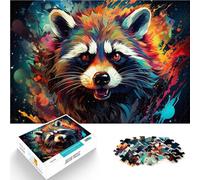 Puzzle da 1000 pezzi per adulti, procione antistress, aiuta il cervello ad allenare i giocattoli avvincenti per promuovere la pazienza, 50 x 70 cm