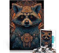 Puzzle da 1000 pezzi per adulti Procione fantasioso per il giocattolo di sfida del gioco educativo Migliorare l'amore tra le coppie 75x50cm