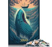 Puzzle da 1000 pezzi per adulti Profeta Giona Puzzle quadrati creativi per adulti, puzzle di carta Decorazione per la casa Puzzle 38x26 cm/1000 pezzi