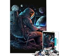 Puzzle da 1000 pezzi per adulti programmatore nello spazio giochi educativi giocattoli didattici ottimi regali e giocattoli difficile (dimensioni 38x52cm)