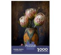 Puzzle Da 1000 Pezzi Per Adulti Protea Bouquet in A Jar Puzzle Per Adulti Gioco Rompicapo Difficile Compleanno E Natale 38x26cm/1000pcs