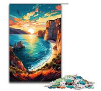 Puzzle da 1000 pezzi per adulti psichedelia colorata a Navagio Grecia. Gioco puzzle ideale come regalo per tutta la famiglia 75x50 cm.