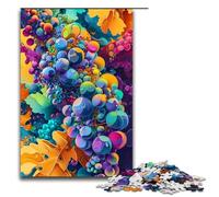 Puzzle da 1000 pezzi per adulti psichedelia colorata con uva dell'Oregon gioco pratico decorazioni e regali unici per la casa 1000 pezzi (75x50 cm)