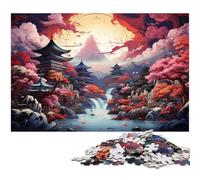 Puzzle da 1000 pezzi per adulti psichedelia colorata nei santuari giapponesi gioco pratico ideale per adolescenti dai 14 anni in su 1000 pezzi (38x26 cm)