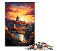 Puzzle da 1000 pezzi per adulti psichedelia colorata nella vecchia Quebec puzzle per gioco educativo giocattolo opera d'arte regalo 75x50 cm