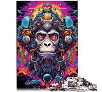 Puzzle da 1000 pezzi per adulti psichedelico scimmia puzzle gioco di collaborazione 26 x 38 cm gioco educativo per compleanno Natale