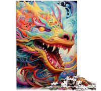 Puzzle da 1000 pezzi per adulti Psychedelic Art Dragon compito di pensiero 26 x 38 cm, gioco impegnativo e gioco di famiglia per adolescenti dai 14 anni in su