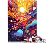 Puzzle da 1000 pezzi per adulti Psychedelic Strange Art gioco da sfida, 26 x 38 cm, collezione di artisti