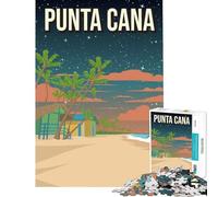 Puzzle da 1000 pezzi per adulti Punta Cana Pixel Art Beach gioco educativo sfida giocattolo per l'arredamento della casa regalo artistico (dimensioni 38x26cm)