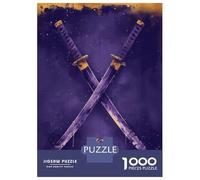 Puzzle Da 1000 Pezzi Per Adulti Purple And Gold Katanas Puzzle Per Adulti Giochi Rilassanti Difficili Opportunità Di Gioco Impegnative Come Regali Per Tutta La Famiglia 70x50cm/1000pcs
