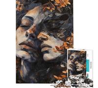 Puzzle da 1000 pezzi per adulti puzzle a doppia essenza con ritratto di volto puzzle per adolescenti giocattolo antistress attività divertenti per alleviare lo stress a casa (dimensioni 38x52cm)