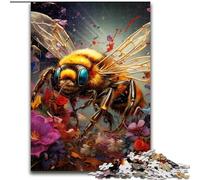 Puzzle da 1000 pezzi per adulti, puzzle a forma di ape per adulti, interazione familiare e regalo divertente, design astratto vibrante (dimensioni 26x38cm)