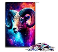 Puzzle da 1000 pezzi per adulti puzzle a forma di capra gioco impegnativo un'opera d'arte adatta per ragazzi dai 14 anni in su 75x50 cm
