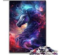Puzzle da 1000 pezzi per adulti, puzzle a forma di cavallo viola da sogno, rompicapo stimolante per adolescenti, perfetto per l'arredamento della casa o come regalo (dimensioni: 50x75cm)
