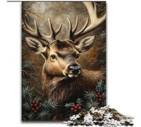 Puzzle da 1000 pezzi per adulti, puzzle a forma di cervo per adulti, sviluppa la coordinazione occhio-mano, perfetto come regalo di compleanno (dimensioni 26x38cm)