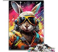 Puzzle da 1000 pezzi per adulti, puzzle a forma di coniglio per adulti, dimensioni 50x75cm, perfetti per adolescenti, per rafforzare i legami familiari, rompicapo e regalo fai da te per la casa.
