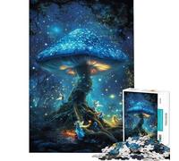 Puzzle da 1000 pezzi per adulti puzzle a forma di fungo incantato che si illumina al buio gioco educativo per famiglie con analisi e logica difficile e stimolante 38x52cm