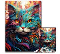 Puzzle da 1000 pezzi per adulti, puzzle a forma di gatto per adulti, gioco rompicapo per adolescenti, regalo perfetto per le vacanze, 26X38CM/10,23x14,96 pollici.
