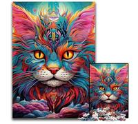 Puzzle da 1000 pezzi per adulti, puzzle a forma di gatto per adulti, gioco rompicapo per adolescenti, regalo perfetto per le vacanze, 50x75CM/19,68x29,52 pollici