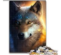 Puzzle da 1000 pezzi per adulti, puzzle a forma di lupo, rompicapo impegnativo per adolescenti, divertente serata di giochi in famiglia (dimensioni 26x38cm)
