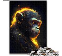 Puzzle da 1000 pezzi per adulti, puzzle a forma di scimmia, in legno, per stimolare l'interazione familiare e stimolare il cervello, sfida di attività per famiglie(50x75cm)