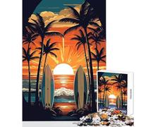 Puzzle da 1000 pezzi per adulti puzzle a forma di tavola da surf stile vintage retrò decorazione per la casa giocattoli opere d'arte regalo gioco pratico impegnativo da completare dimensioni 50x75cm