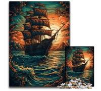 Puzzle da 1000 pezzi per adulti, puzzle a forma di veliero, gioco rompicapo per adolescenti, regalo perfetto per le feste, 50x75CM/19,68x29,52 pollici