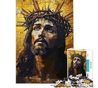 Puzzle da 1000 pezzi per adulti puzzle a mosaico di Cristo Gesù gioco pratico per adulti decorazione per la casa regalo di compleanno regali (dimensioni 38x26cm)
