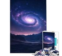 Puzzle da 1000 pezzi per adulti puzzle a spirale con galassia sopra le montagne puzzle da 1000 pezzi giocattolo decorativo per la casa regalo per donne regali per amici e familiari (38x26cm)