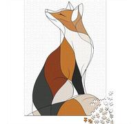 Puzzle Da 1000 Pezzi Per Adulti Puzzle Abstract Fox Art Print-2 Puzzle Per Adulti Giochi Rilassanti Analisi E Logica Divertimento A Casa Attività, 38x26cm/1000pcs