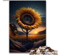 Puzzle da 1000 pezzi per adulti, puzzle Alba e Girasole, dimensioni 50x75cm, rompicapo impegnativo per adolescenti, gioco interattivo divertente per tutta la famiglia