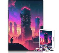 Puzzle da 1000 pezzi per adulti, puzzle alto, futuro, ideale per momenti di relax, taglio uniforme e pulito, giocattolo per il tempo libero, dimensioni 38x52cm